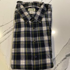 LL Bean Heavy Flannel Long Sleeve Shirt XXL Tall